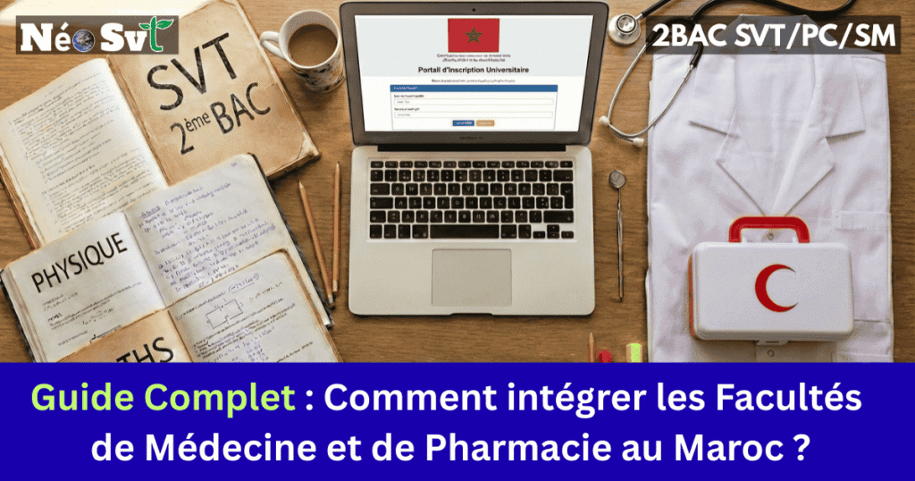llustration d'un élève bachelier se préparant pour le concours d'accès aux facultés de médecine, pharmacie et médecine dentaire au Maroc - NéoSvt.