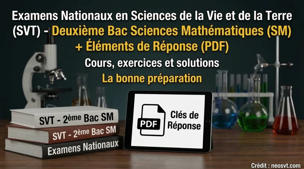 Vignette des examens nationaux de SVT pour 2ème Bac Sciences Mathématiques avec corrigés PDF - NéoSvt