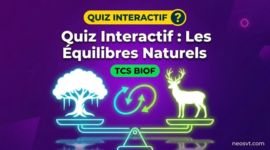 Quiz interactif sur le maintien des équilibres naturels dans les écosystèmes, TCS BIOF.