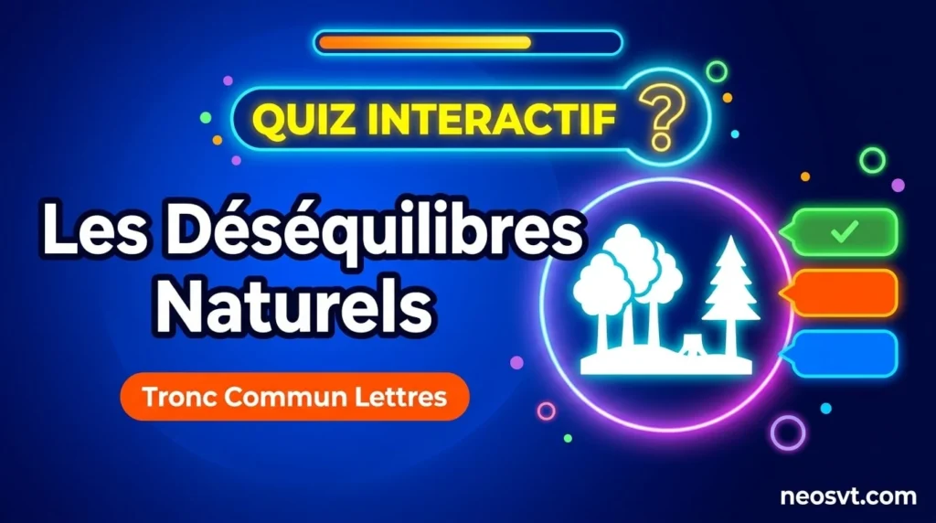 Quiz interactif sur les déséquilibres naturels pour le niveau Tronc Commun Lettres en SVT.
