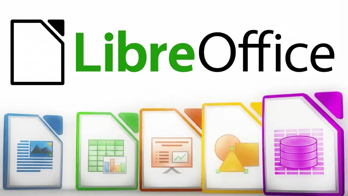 Logo LibreOffice et icônes des logiciels de la suite bureautique gratuite pour les enseignants.